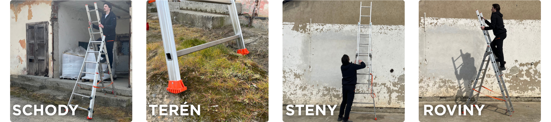 ATLANTA Viceucelovy 3 dilny profesionalni zebrik detail 4